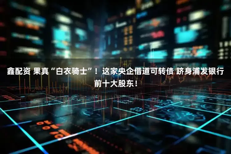 鑫配资 果真“白衣骑士”！这家央企借道可转债 跻身浦发银行前十大股东！